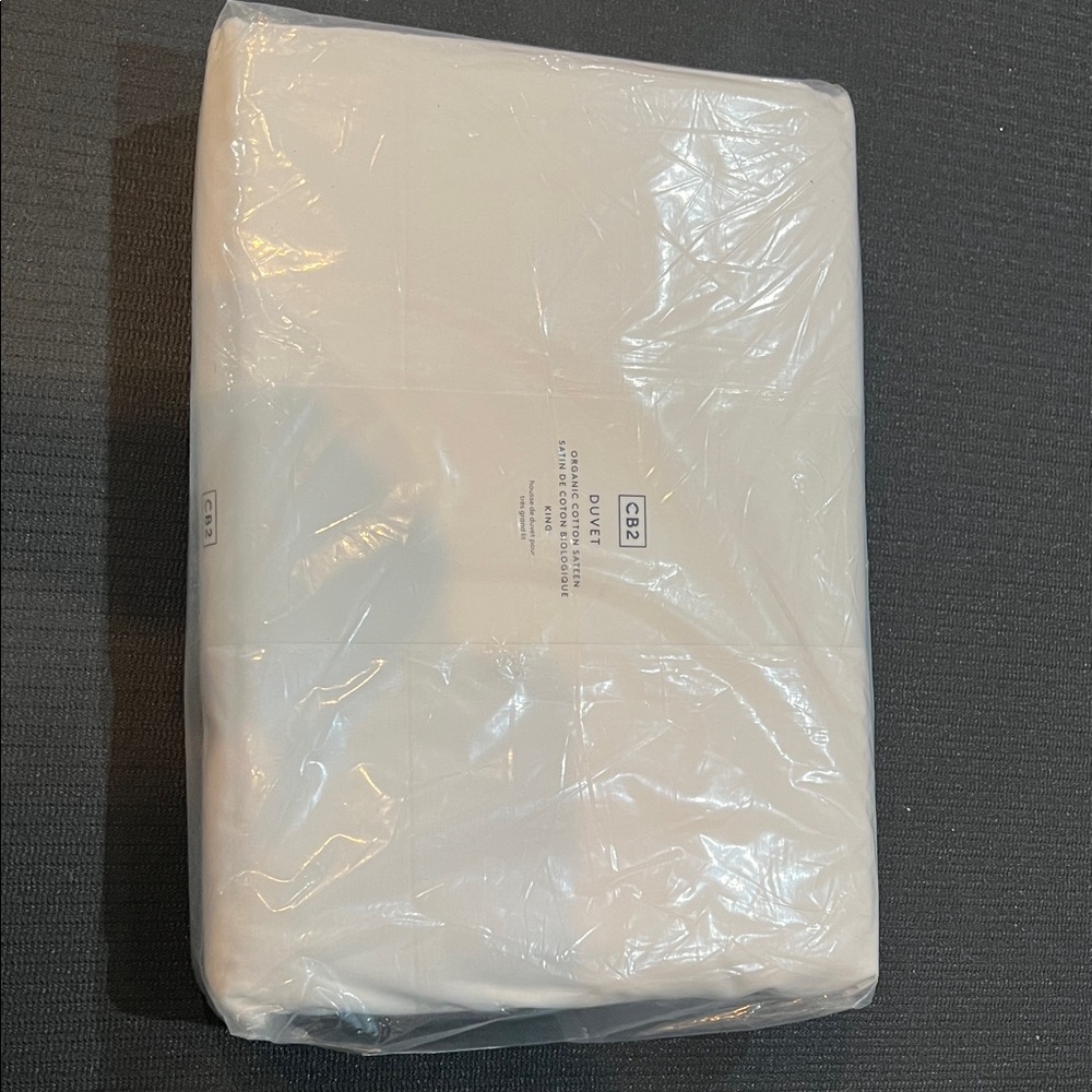 CB2 Classic White Duvet Cover